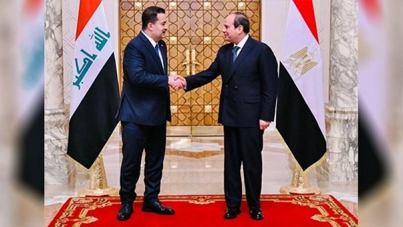  الرئيس السيسي ,رئيس وزراء العراق