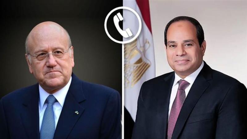 الرئيس السيسي مع رئيس الحكومة اللبنانية