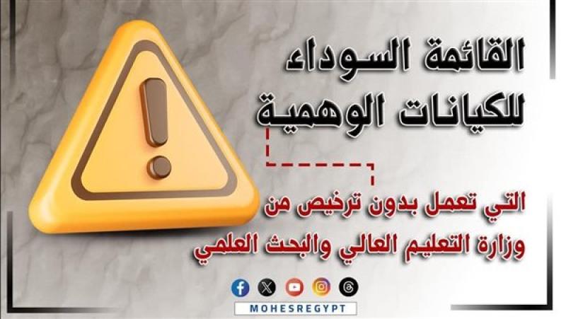 القائمة السوداء للكيانات التعليمية الوهمية