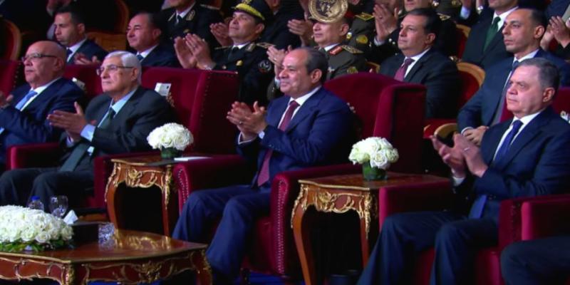 الرئيس السيسي خلال الاحتفال بعيد الشرطة الـ74