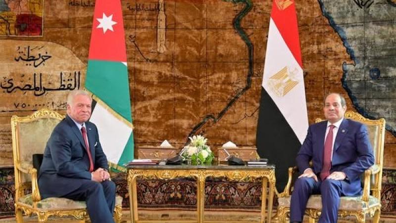 الرئيس السيسي يستقبل العاهل الأردني